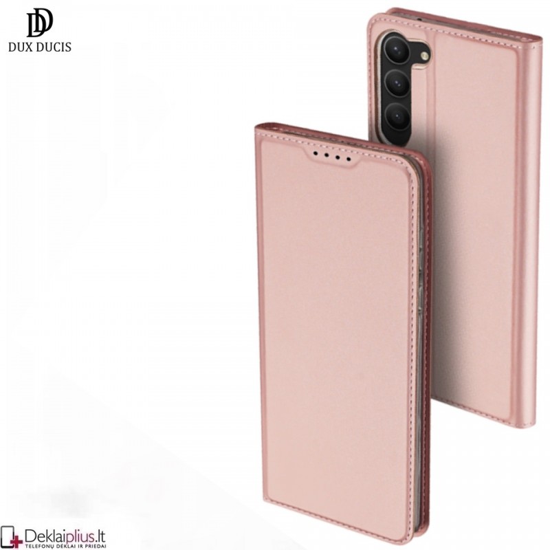 Dux Ducis dirbtinės odos atverčiamas dėklas - rausvas (Samsung S23 Plus) Dux Ducis dirbtinės odos atverčiamas dėklas - rausvas (Samsung S23 Plus)